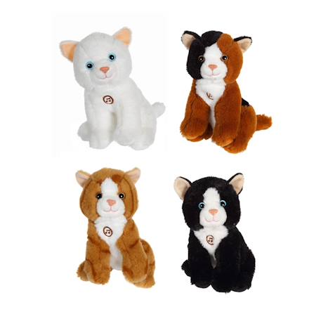 Peluche - peluche chat mimi cats sonore noir et marron - 18 cm Marron 3 - vertbaudet enfant 
