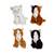 Peluche - peluche chat mimi cats sonore noir et marron - 18 cm Marron 3 - vertbaudet enfant 