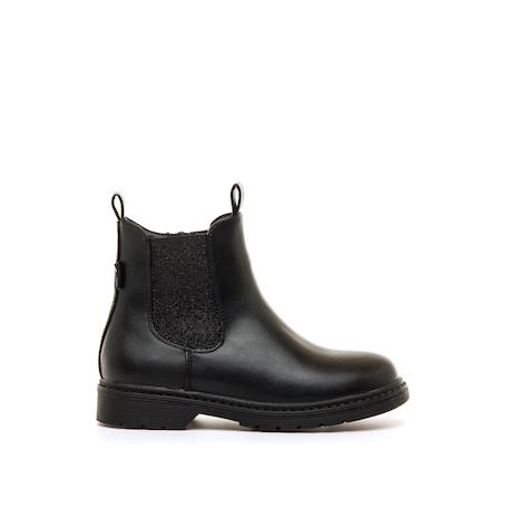 Bottines filles synthétique fermeture éclair Black 1 - vertbaudet enfant 