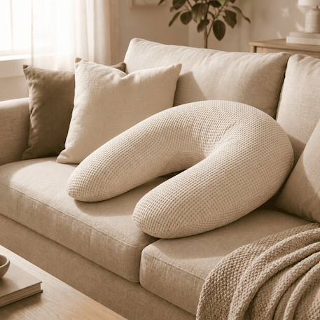 Coussin de maternité 3 en 1 : grossesse, allaitement et repos bébé - housse 100% coton - xxl Beige 1 - vertbaudet enfant 