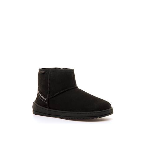 Bottines filles synthétique fermeture éclair Black+Brown 2 - vertbaudet enfant 