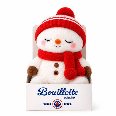 Peluche bouillotte bonhomme de neige Blanc 4 - vertbaudet enfant 
