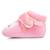 Chaussons bottillons microvelours maintien renforcé, fermeture scratch, simple à enfiler Rose 3 - vertbaudet enfant 