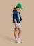 Gilet fille en molleton - coton biologique Cerise+Marine+Vert anglais 10 - vertbaudet enfant 