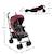 Poussette SIESTA 2 pliage canne jusqu’à 22 kg, légère 7,9 kg, repose-pieds réglable, capote ventilée Gris+Noir+Rouge 18 - vertbaudet enfant 