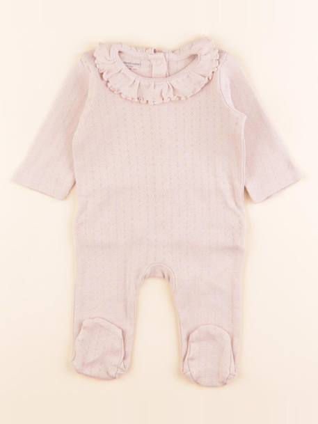 Pyjama coton - 3 mois Rose 1 - vertbaudet enfant 