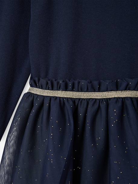 Robe Noël bi-matière jupon en tulle fille écru+marine 11 - vertbaudet enfant 