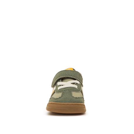 Sneakers garçon synthétique fermeture adhésive barefoot Blanc_marine+Kaky+Marine_orange 5 - vertbaudet enfant 