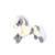 Peluche - peluche - cheval allongé - gris et blanc - 40 cm Gris 3 - vertbaudet enfant 