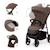 Poussette TRIG 3 Pliable d’Une Main jusqu’à 25 kg avec Dossier Allongé, Grandes Roues et Capote Imperméable Beige+Gris+Marron+Noir 17 - vertbaudet enfant 