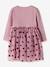 Robe fille en matières mélangées, jupe en tulle à pois name it mauve 2 - vertbaudet enfant 