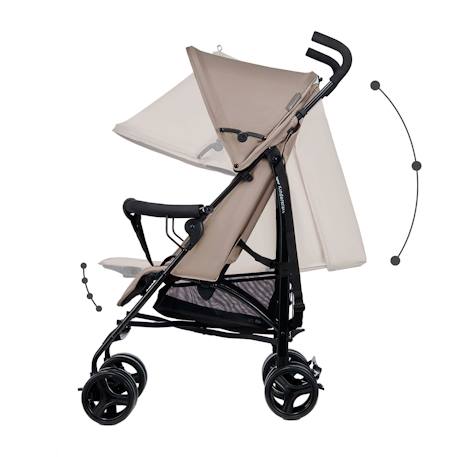 Poussette Parapluie TIK Légère 6,5 kg avec Position Allongée, Roues EVA Amorties et Pliage Compact Beige+Green+Grey+Marron 3 - vertbaudet enfant 
