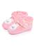 Chaussons bottillons microvelours maintien renforcé, fermeture scratch, simple à enfiler Rose 6 - vertbaudet enfant 