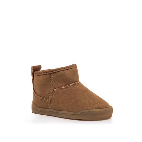 Bottines filles synthétique fermeture adhésive barefoot Brown 2 - vertbaudet enfant 