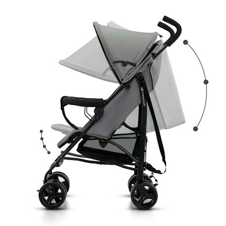 Poussette Parapluie TIK Légère 6,5 kg avec Position Allongée, Roues EVA Amorties et Pliage Compact Beige+Green+Grey+Marron 15 - vertbaudet enfant 