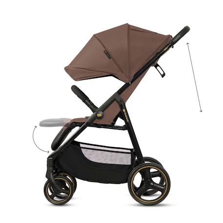 Poussette TRIG 3 Pliable d’Une Main jusqu’à 25 kg avec Dossier Allongé, Grandes Roues et Capote Imperméable Beige+Gris+Marron+Noir 16 - vertbaudet enfant 