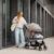 Poussette TRIG 3 Pliable d’Une Main jusqu’à 25 kg avec Dossier Allongé, Grandes Roues et Capote Imperméable Beige+Gris+Marron+Noir 2 - vertbaudet enfant 
