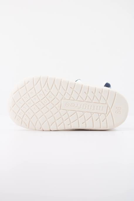 Sneakers garçon synthétique fermeture adhésive barefoot Blue+Green+White 17 - vertbaudet enfant 