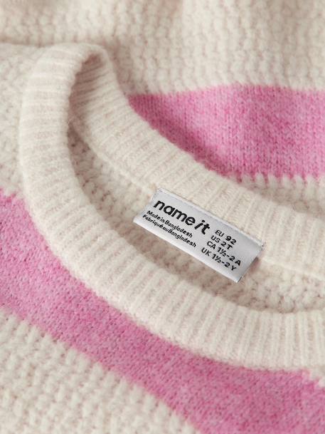 Pull fille avec base volantée name it rose bonbon 3 - vertbaudet enfant 