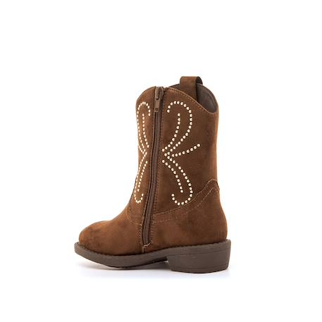Bottines filles synthétique fermeture éclair Brown 4 - vertbaudet enfant 
