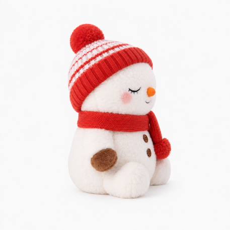 Peluche bouillotte bonhomme de neige Blanc 3 - vertbaudet enfant 