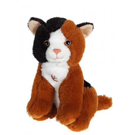 Peluche - peluche chat mimi cats sonore noir et marron - 18 cm Marron 2 - vertbaudet enfant 