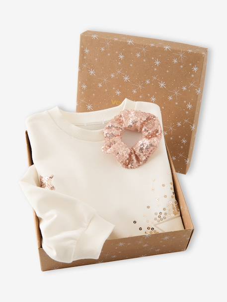 Sweat de Noël enfant fille écru 9 - vertbaudet enfant 