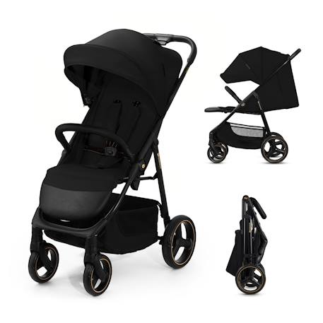 Poussette TRIG 3 Pliable d’Une Main jusqu’à 25 kg avec Dossier Allongé, Grandes Roues et Capote Imperméable Beige+Gris+Marron+Noir 19 - vertbaudet enfant 