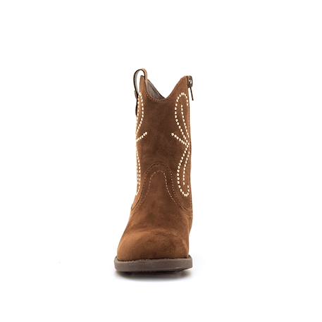 Bottines filles synthétique fermeture éclair Brown 3 - vertbaudet enfant 