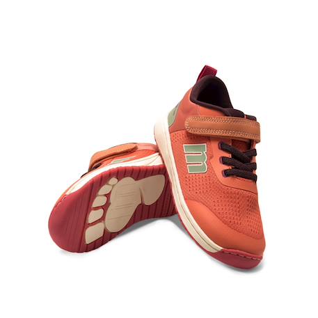 Sneakers filles synthétique fermeture adhésive barefoot Orange+Pink 6 - vertbaudet enfant 