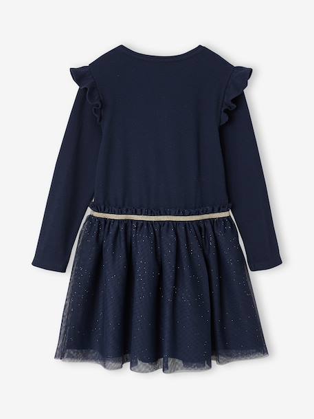 Robe Noël bi-matière jupon en tulle fille écru+marine 10 - vertbaudet enfant 