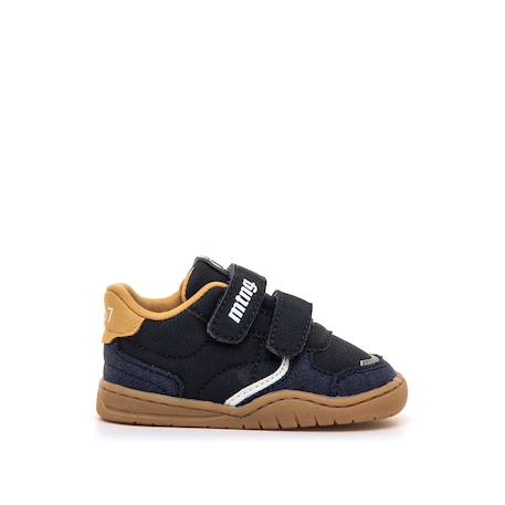 Sneakers garçon synthétique fermeture adhésive barefoot Blue+Green+White 1 - vertbaudet enfant 