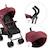 Poussette SIESTA 2 pliage canne jusqu’à 22 kg, légère 7,9 kg, repose-pieds réglable, capote ventilée Gris+Noir+Rouge 15 - vertbaudet enfant 