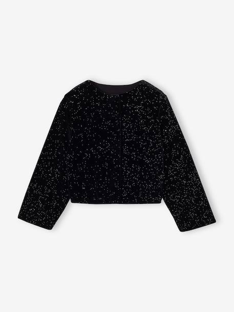 Kimono fille manches longues noir 1 - vertbaudet enfant 