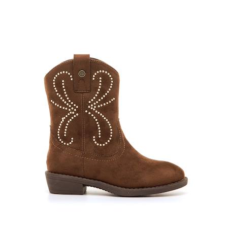 Bottines filles synthétique fermeture éclair Brown 1 - vertbaudet enfant 
