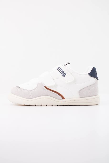 Sneakers garçon synthétique fermeture adhésive barefoot Blue+Green+White 16 - vertbaudet enfant 