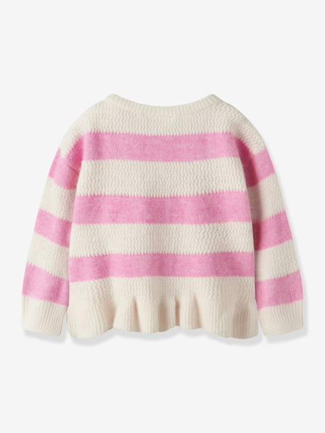 Pull fille avec base volantée name it rose bonbon 2 - vertbaudet enfant 