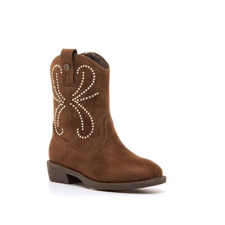 Bottines filles synthétique fermeture éclair Brown 2 - vertbaudet enfant 