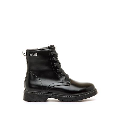 Bottines filles synthétique fermeture éclair Noir brillant 1 - vertbaudet enfant 