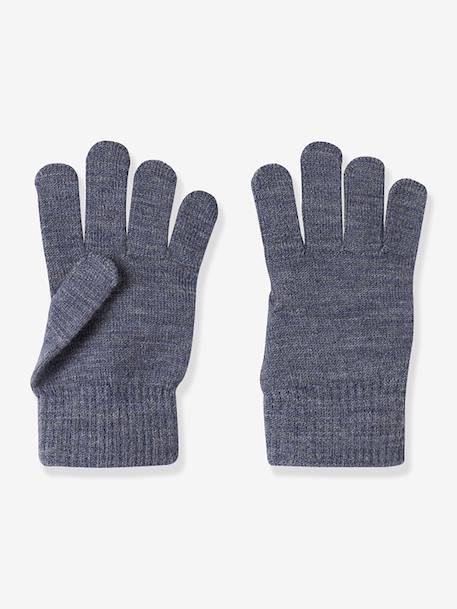 Gants garçon en mélange de laine mérinos name it bleu grisé+gris chiné 2 - vertbaudet enfant 