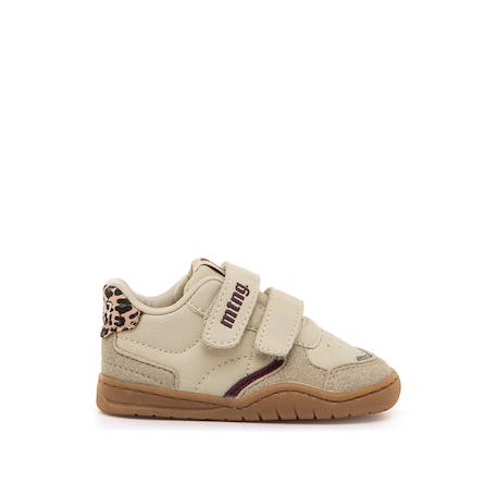 Sneakers filles synthétique fermeture adhésive barefoot Beige 1 - vertbaudet enfant 