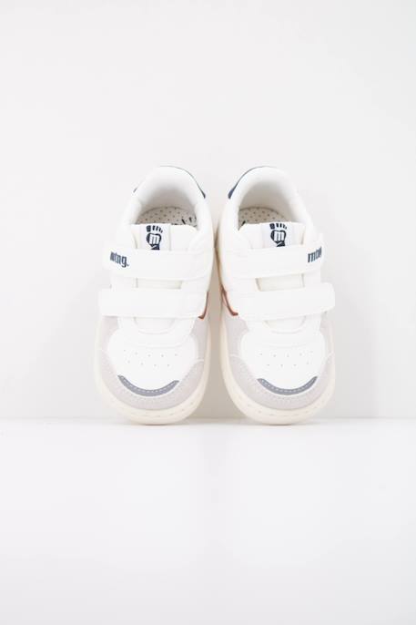 Sneakers garçon synthétique fermeture adhésive barefoot Blue+Green+White 15 - vertbaudet enfant 