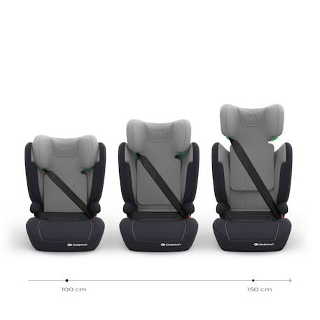 Siège Auto I-SPARK 2 PLUS i-Size 100-150 cm 2 en 1 avec Booster, H-GUARD, SPS et Appuie-Tête 10 Positions Gris+Noir+Rose+Vert 3 - vertbaudet enfant 
