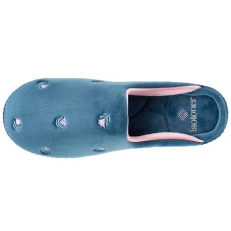 Chaussons mules ultra confortables et légers, mousse à mémoire de forme Bleu canardfleurs+Léopard+Noir+Rayuresbleues 3 - vertbaudet enfant 