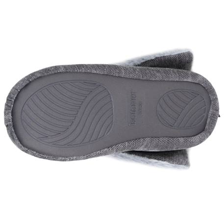 Chaussons bottillons sergé pailleté, semelle gomme ultra souple Gris foncé 5 - vertbaudet enfant 