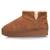 Chaussons bottillons dessus en cuir, semelle plateforme Camel+Kaki 4 - vertbaudet enfant 
