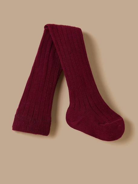 Collants en côtes bébé Bordeaux+Ecru+Marine 1 - vertbaudet enfant 
