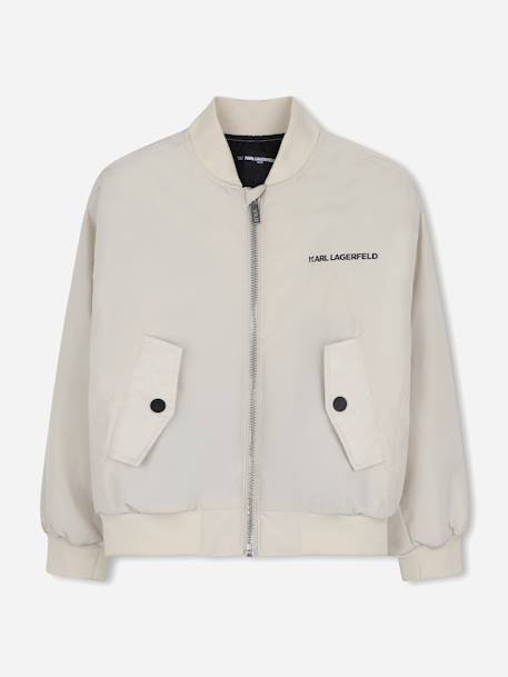 Blouson garçon à zip Beige / ecru 1 - vertbaudet enfant 