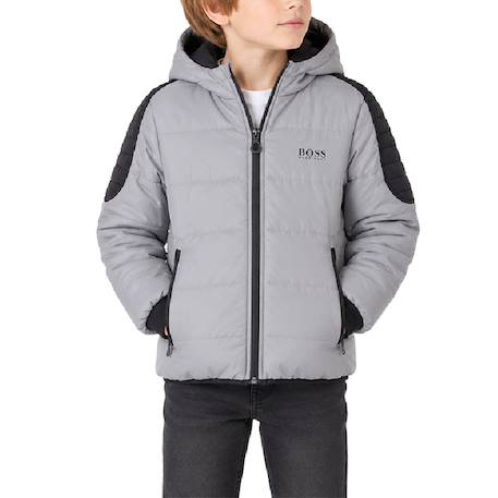 Doudoune garçon Gris, noir 3 - vertbaudet enfant 