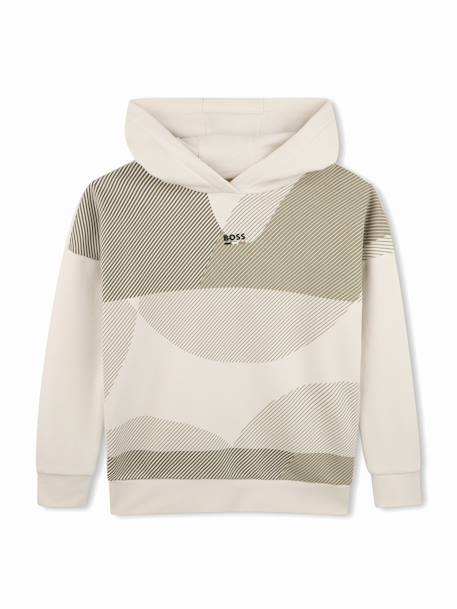 Sweat garçon à capuche Beige 1 - vertbaudet enfant 